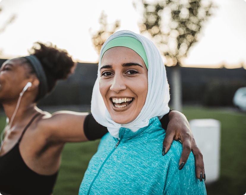 Happy family celebrating together